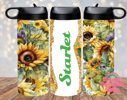 Country Sunflower Personalised 20oz Insulated Drink Bottle