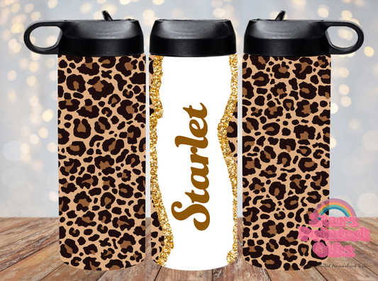 Leopard Personalised 20oz Insulated Drink Bottle