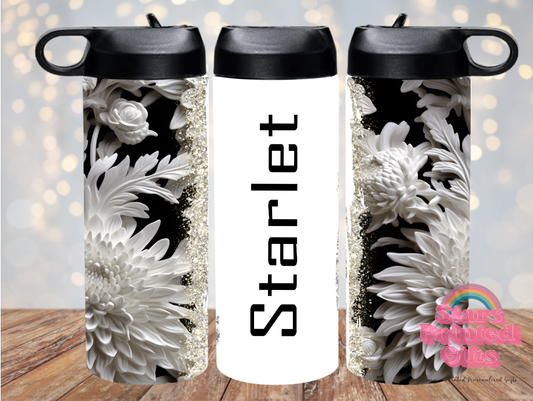 Chrysm Floral Personalised 20oz Drink Bottle