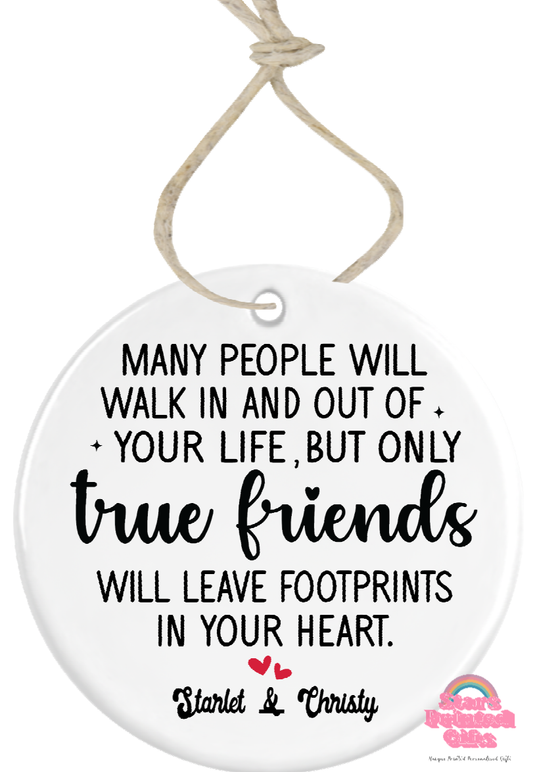 Footprints True Friends Keepsake Ornament