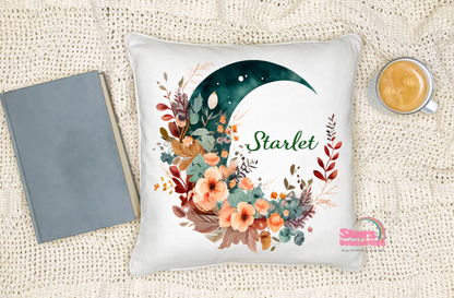 Floral Moon Personalised Pillow