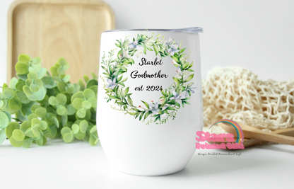 Leafy Godmother Personalised 12oz Tumbler