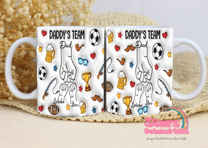 Daddy's Team Personalised 11/15oz Ceramic Mug