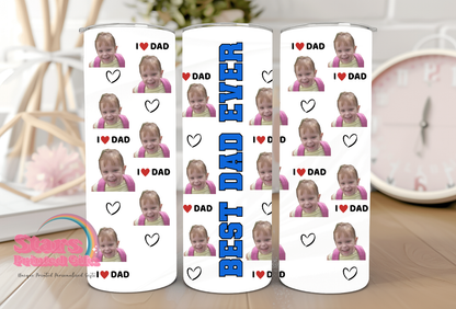 Best Dad Ever Custom Photo Personalised Insulated Tumbler