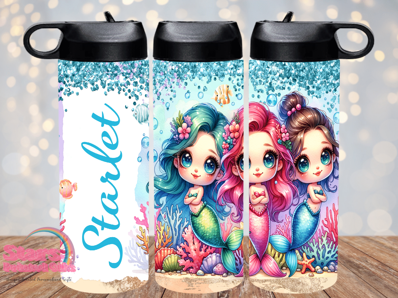 Mermaid Personalised Insulated Drink Bottle