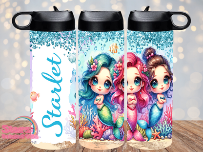 Mermaid Personalised Insulated Drink Bottle