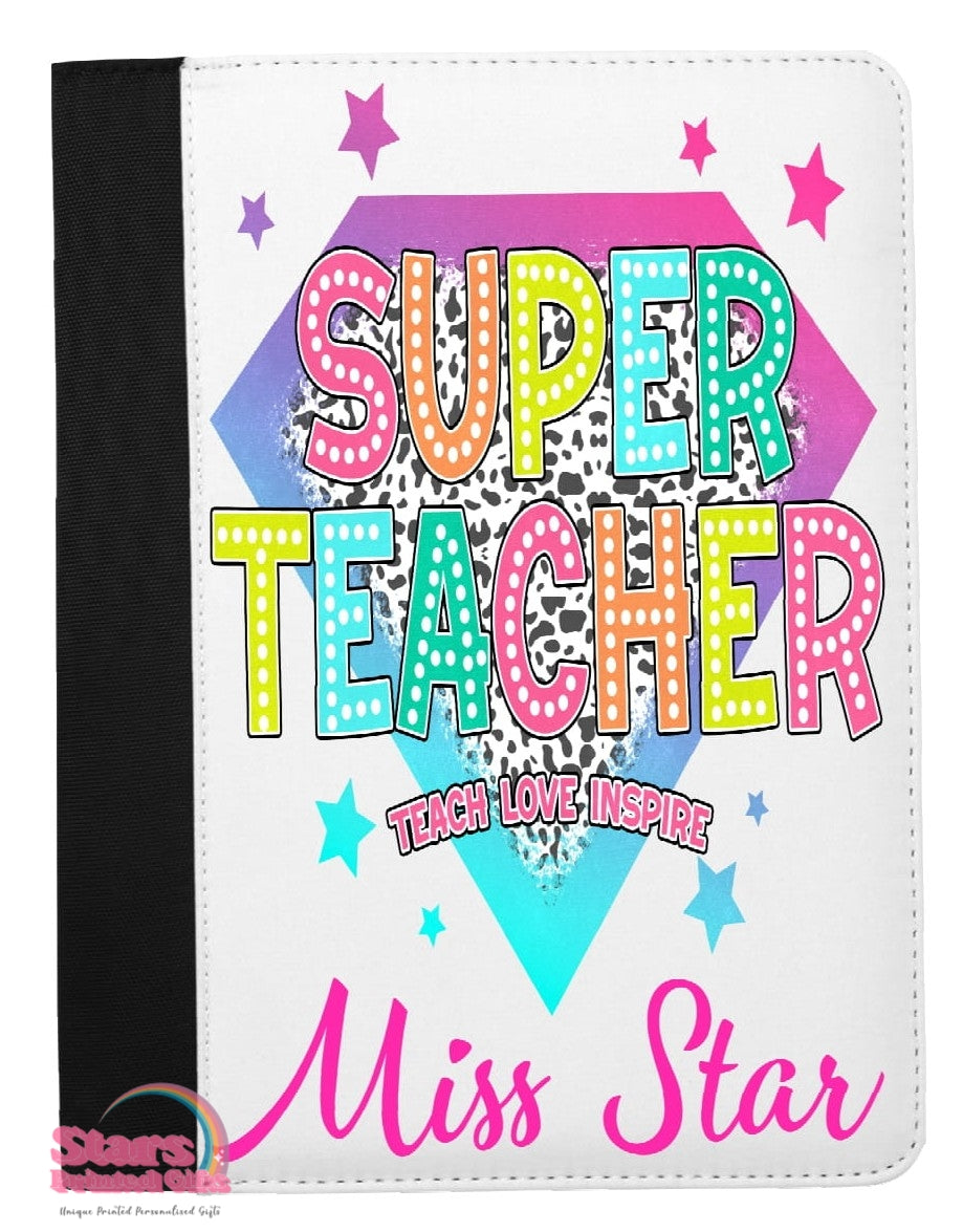 Custom Teacher Personalised Canvas A5 Reuseable Notebook Holder