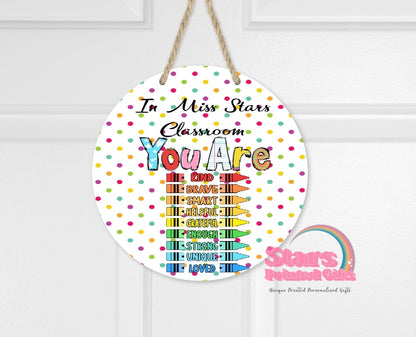 Teacher Quote Personalised Wall Hanger