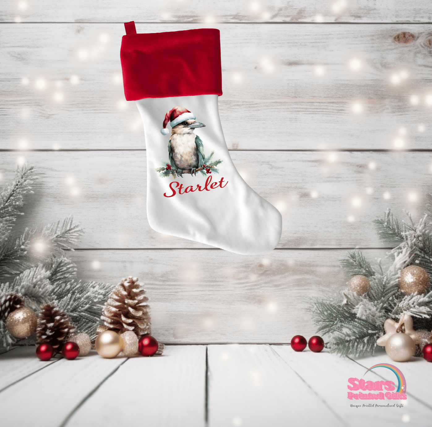 Australia Christmas Animals Personalised Christmas Stocking.