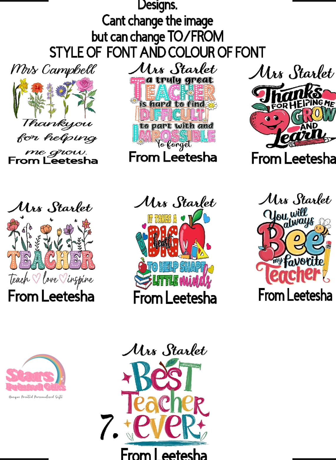 Custom Teacher Personalised Canvas A5 Reuseable Notebook Holder