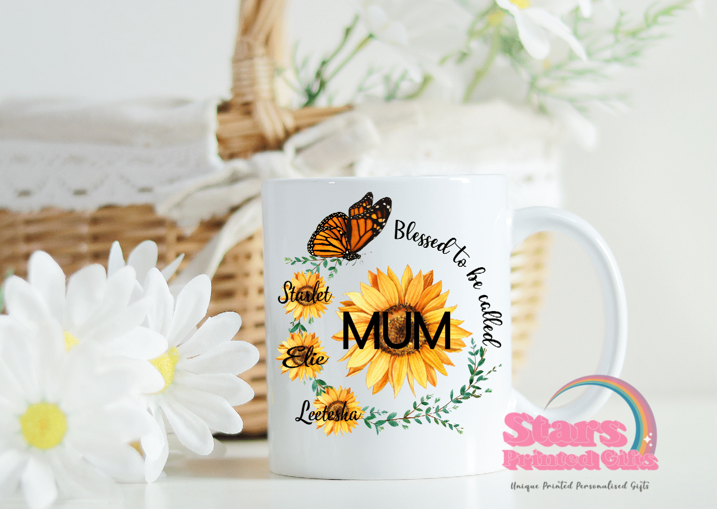 Sunflower Custom Personalised 11/15oz Ceramic Mug