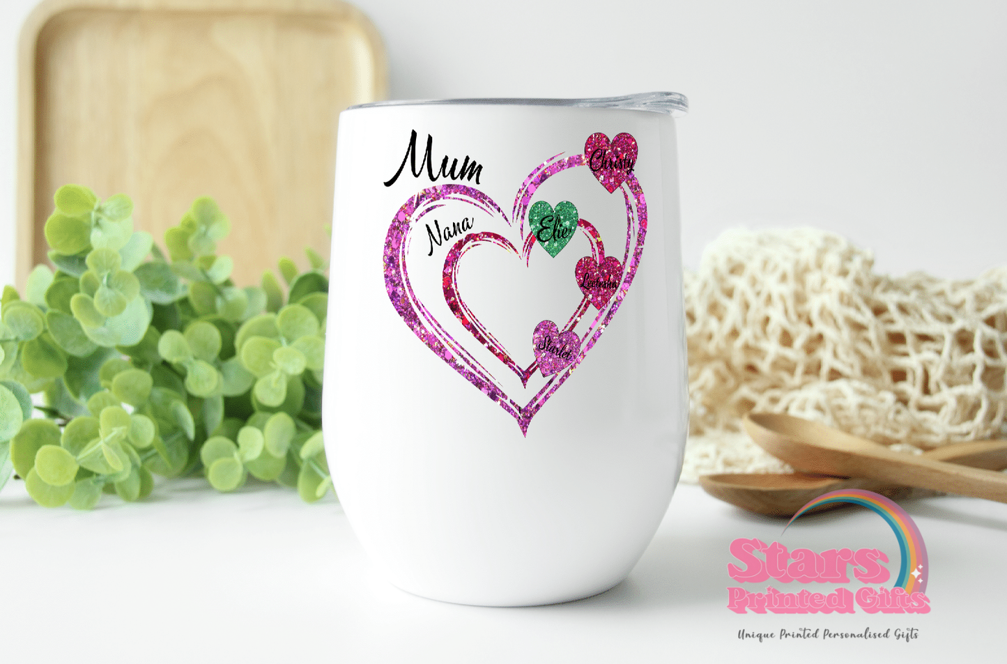 Custom Mum/Nana Personalised Wine/Coffee Insulated Tumbler