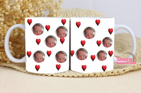 Custom Photo Heart 11/15oz Ceramic Mug