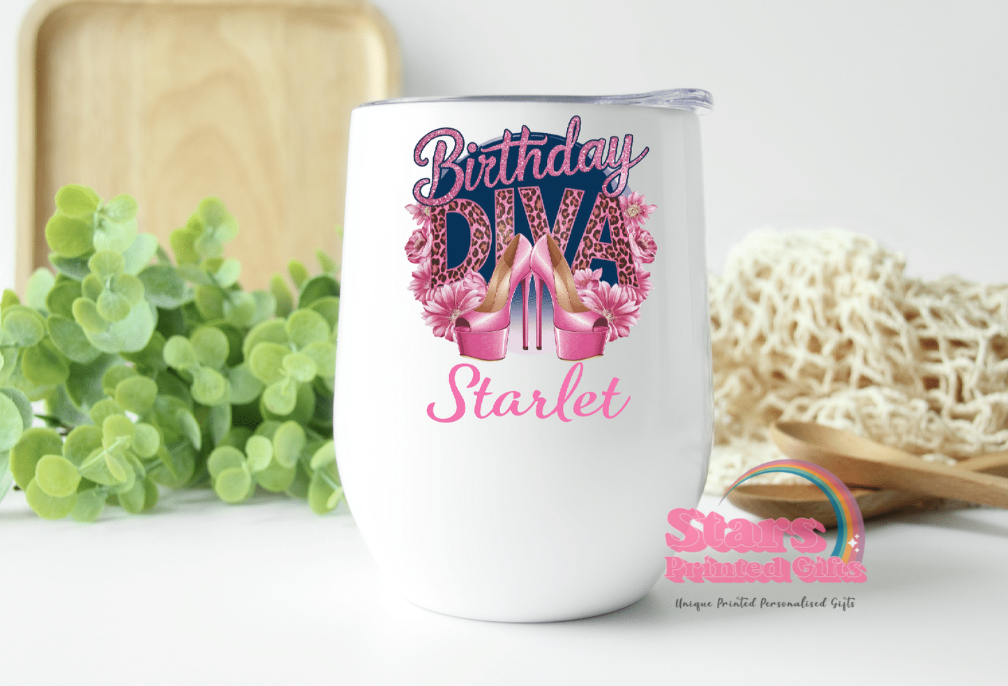 Birthday Diva Personalised Insulated Wine/Coffee Tumbler