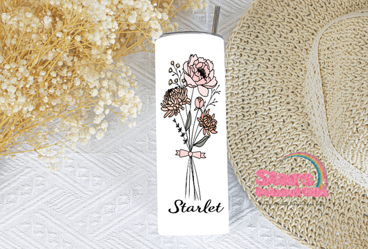 Birth Month Flower Personalised Insulated Tumbler