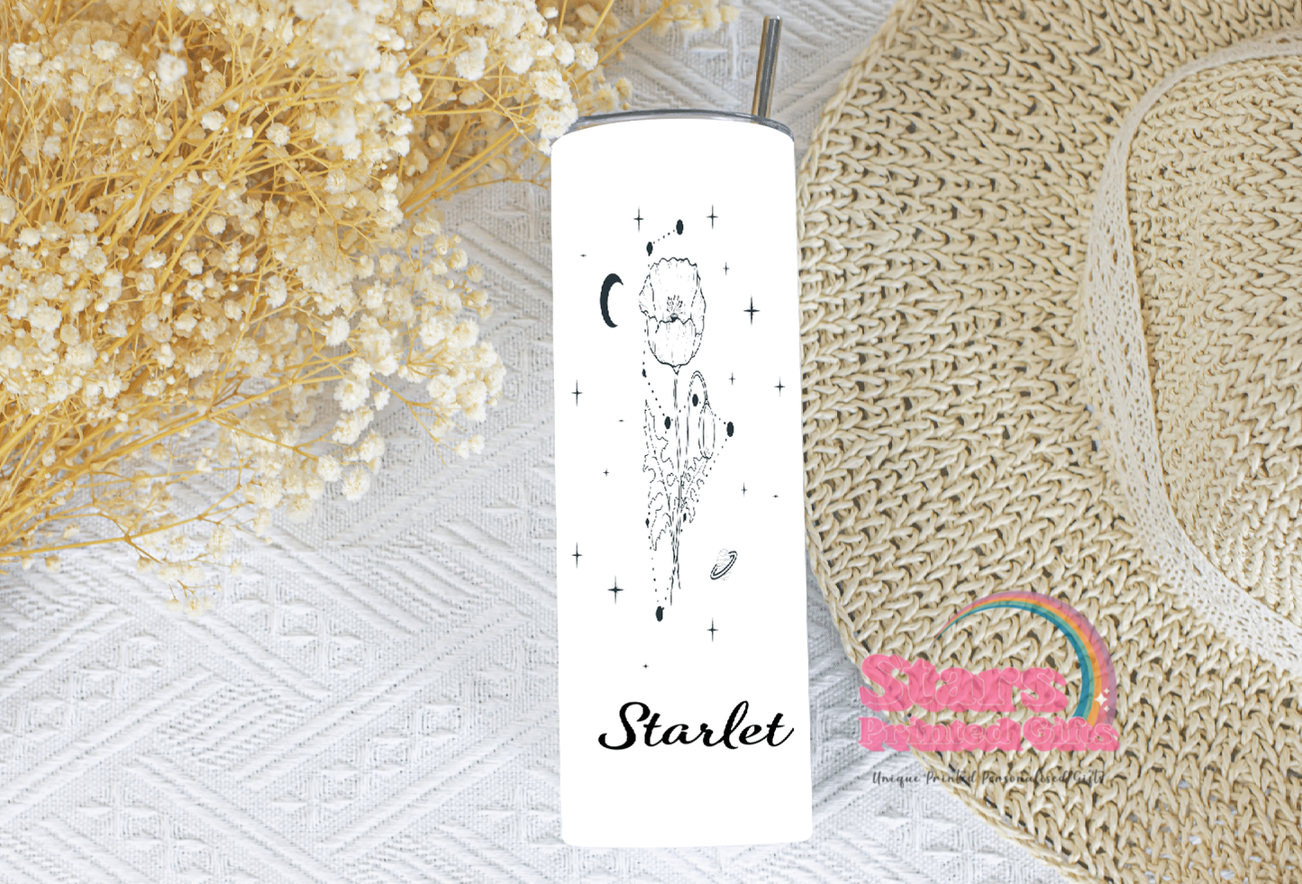 Celestial Birth Month Flower Personalised Insulated Tumbler