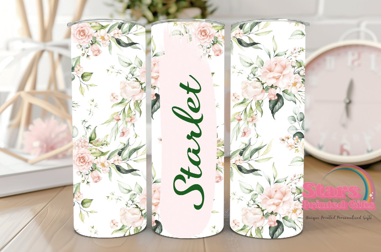 Green Leafy Personalised Insulated Tumbler