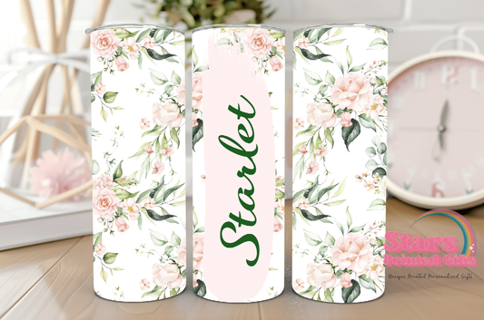 Green Leafy Personalised Insulated Tumbler