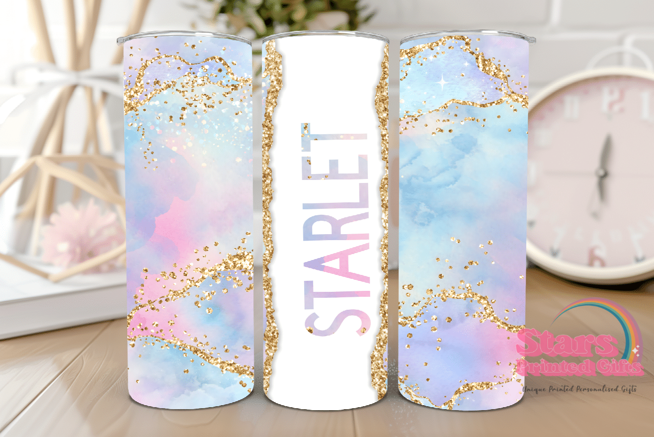 Pastel Marble Personalised Insulated Tumbler