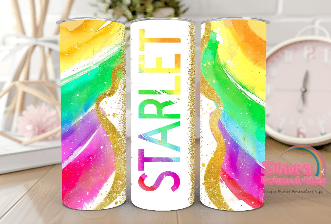 Rainbow Personalised Insulated Tumbler