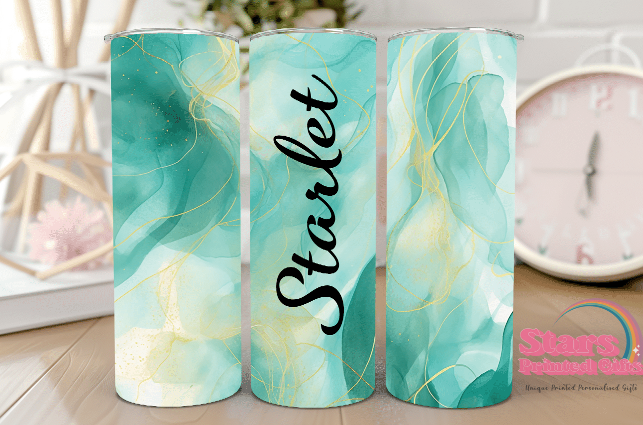 Marble Green Personalised Insulated Tumbler