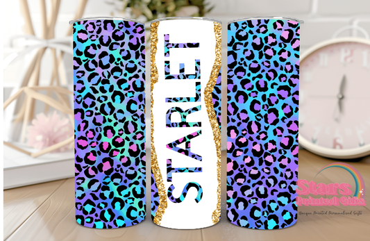 Purple Leopard 20oz Insulated Tumbler