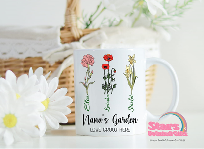 Custom Name Birth Month Flower/Name Personalised Ceramic Mug