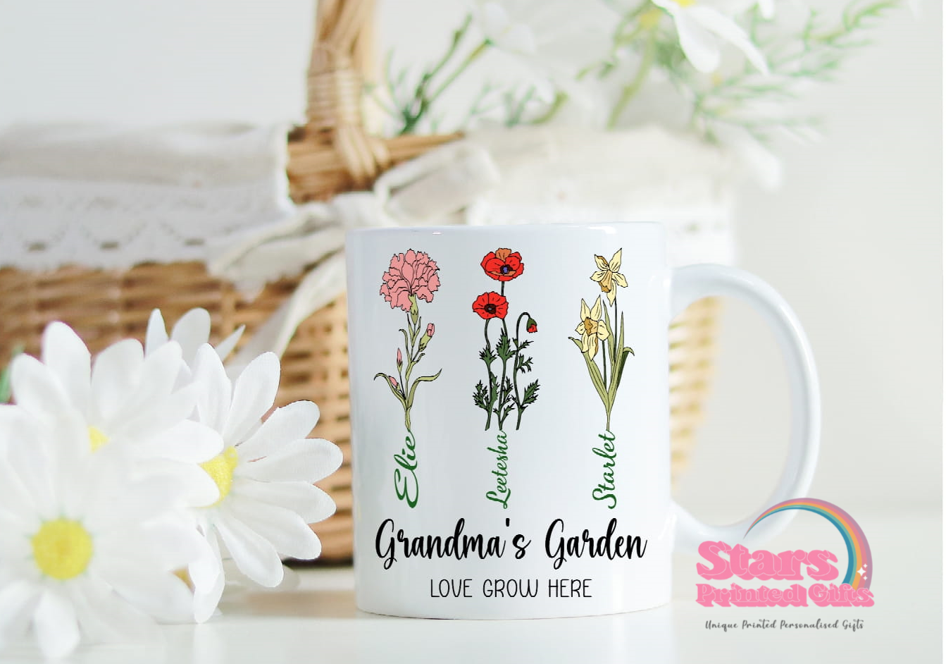 Custom Name Birth Month Flower/Name Personalised Ceramic Mug