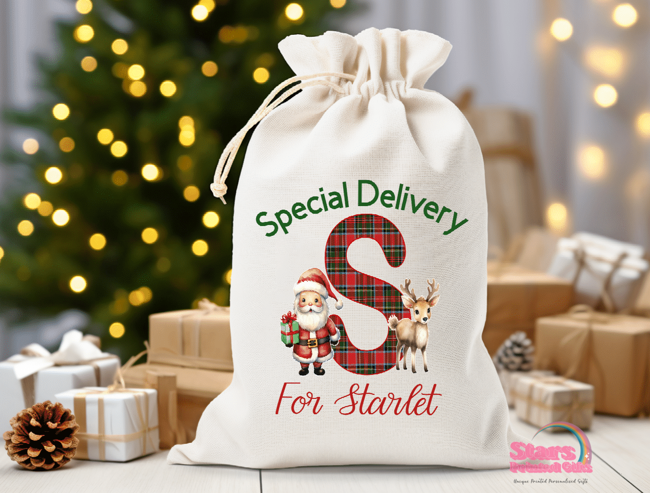 Personalised Santa Santa Sack, Santa Letter, Christmas Gift bag