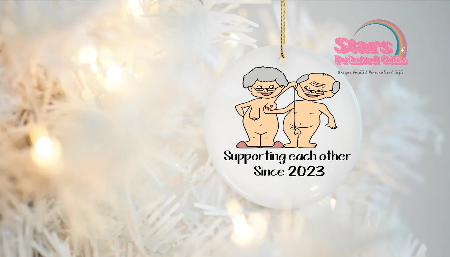 Supporting Each Other Since Personalised Ornament