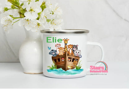 Animal Boat Personalised Printed Enamel Mug