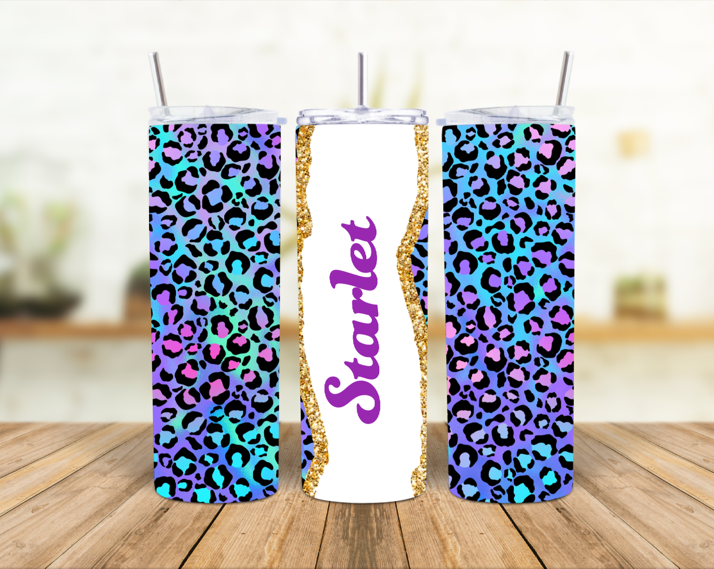 Purple Leopard 20oz Insulated Tumbler