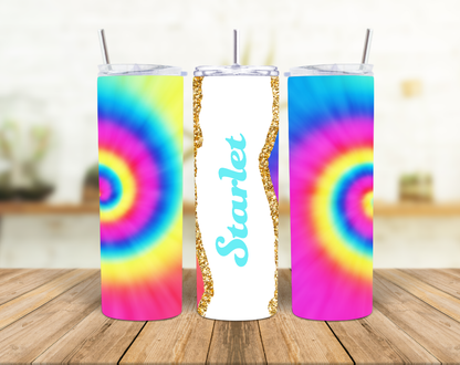 Tie Dye Personalised 20oz Insulated Tumbler