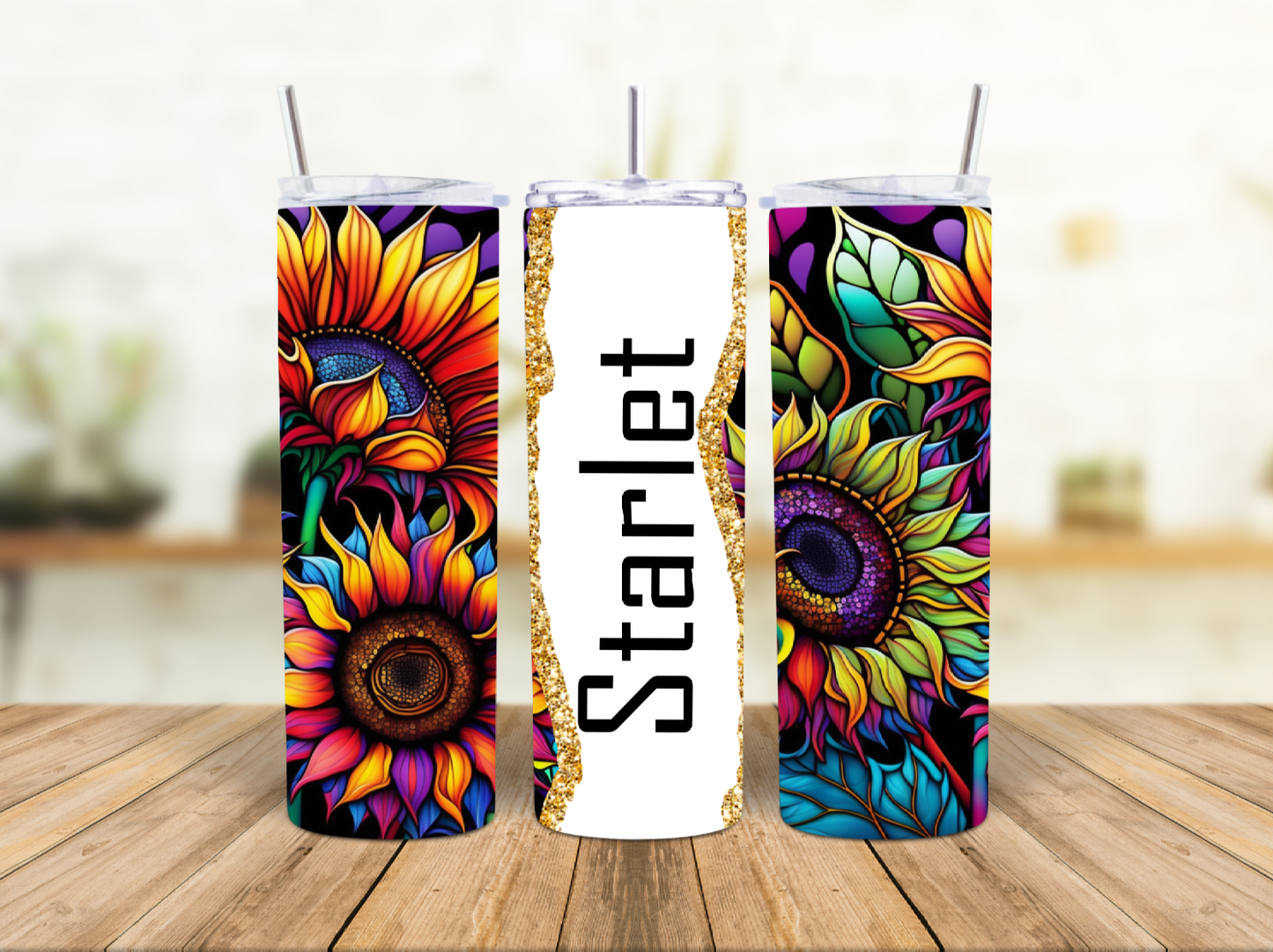 Rainbow Sunflower 20oz Insulated Tumbler