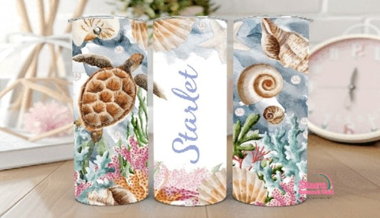 Kids Personalised Insulated Tumbler- Turtle