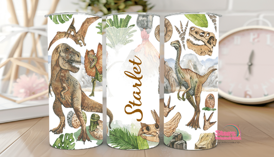 Kids Personalised Insulated Tumbler-Ancient Dino