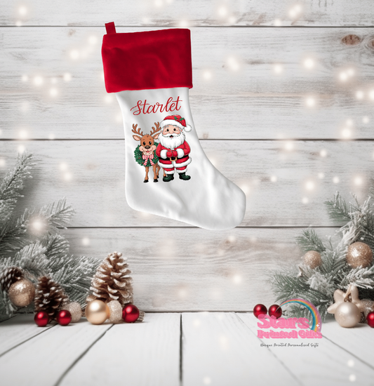 Personalised Christmas Stocking -Christmas Santa