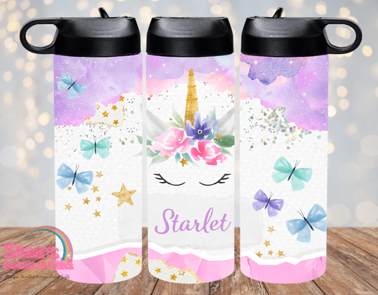 Butterfly Unicorn Insulated Drink Bottle