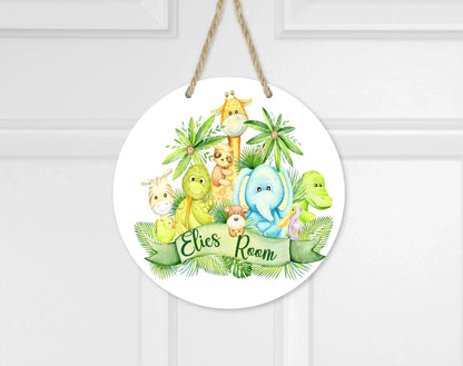 Forest Animals Printed Personalised Door/Wall Hanger